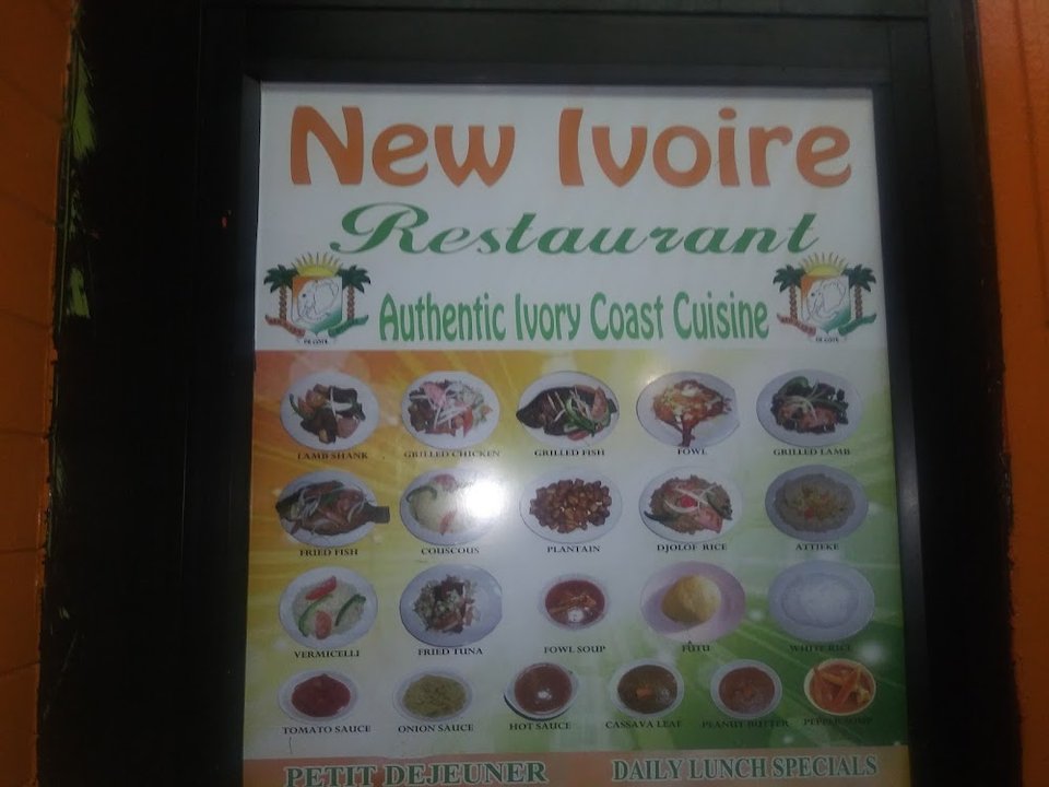 Menu page with lunch specials and hot drinks.